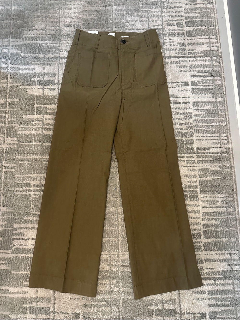 Maeve Olive High-Rise Wide-Leg Pants - Picture 4 of 4